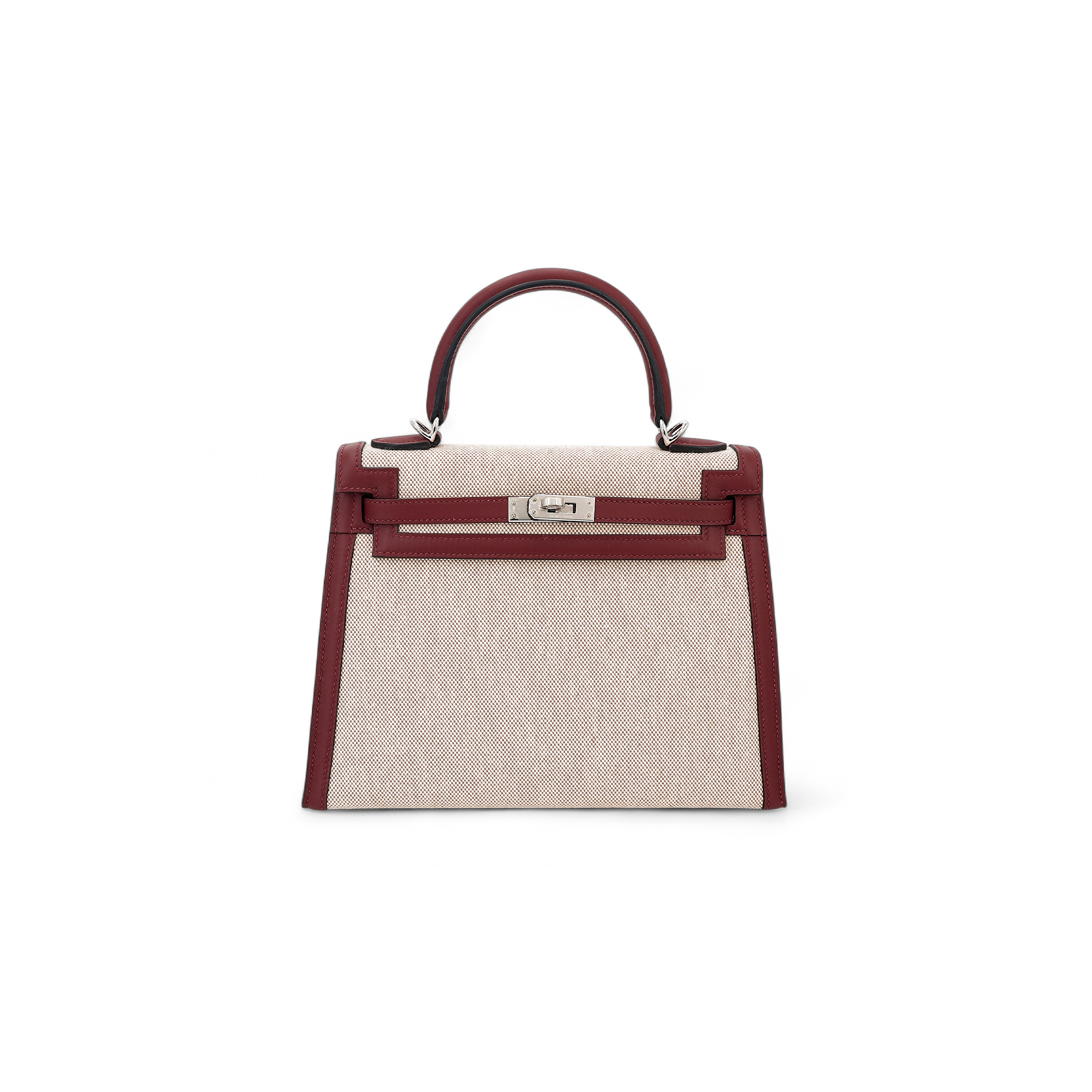 H**me5 master kelly 25 swift and ecru toile palladium hardware (25*17*7cm)